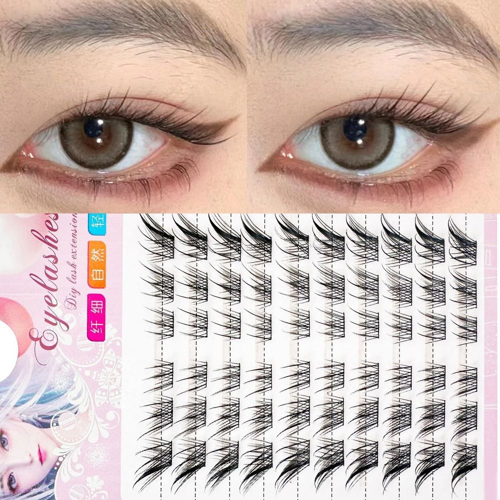 Eyelash Extension Cat Eye - 3D кластеры кошачьего глаза, натуральные наращивание