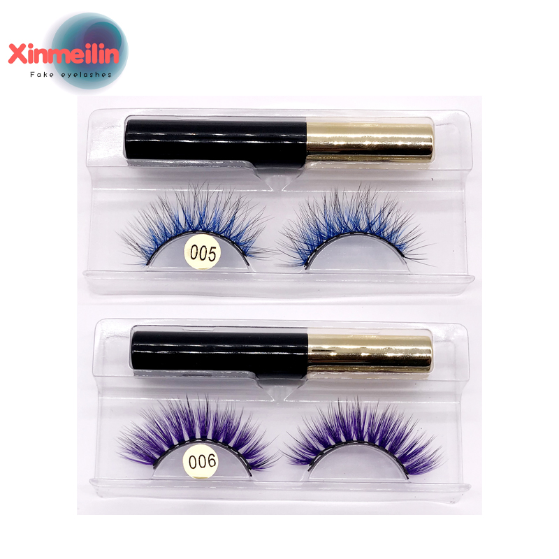 Eyelash Extension Eyeliner - 3D цветной набор магнитных ресниц, водостойкая,