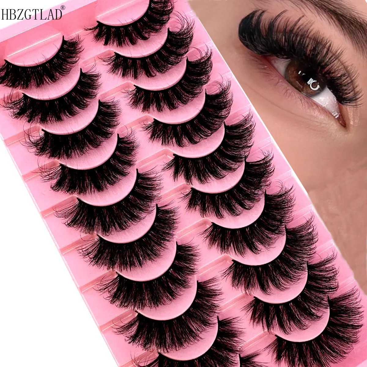 Eyelash Extension Cat Eye - Новинка, 10 пар, пушистые ресницы кошачий