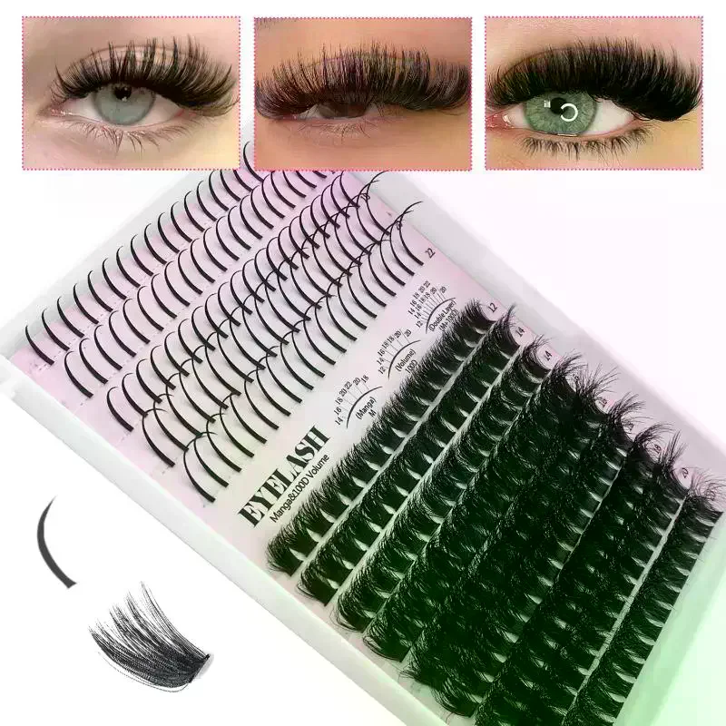 Eyelash Extension Volume - Набор пучковых ресниц: объемные индивидуальные ресницы-кластеры