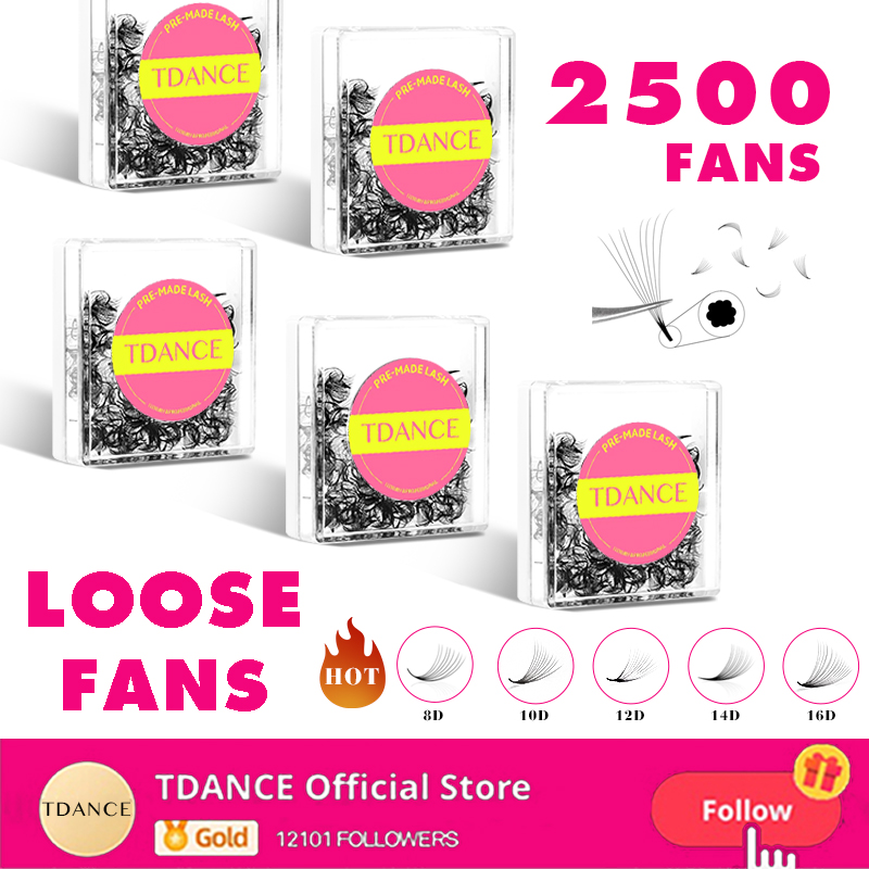 Eyelash Extension Medium - TDANCE 2500Fans заостренная база свободные вентиляторы
