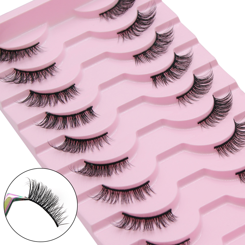 Moonlily, 10 пар полуресниц, н – обзор и цена Eyelash Extension Cat Eye