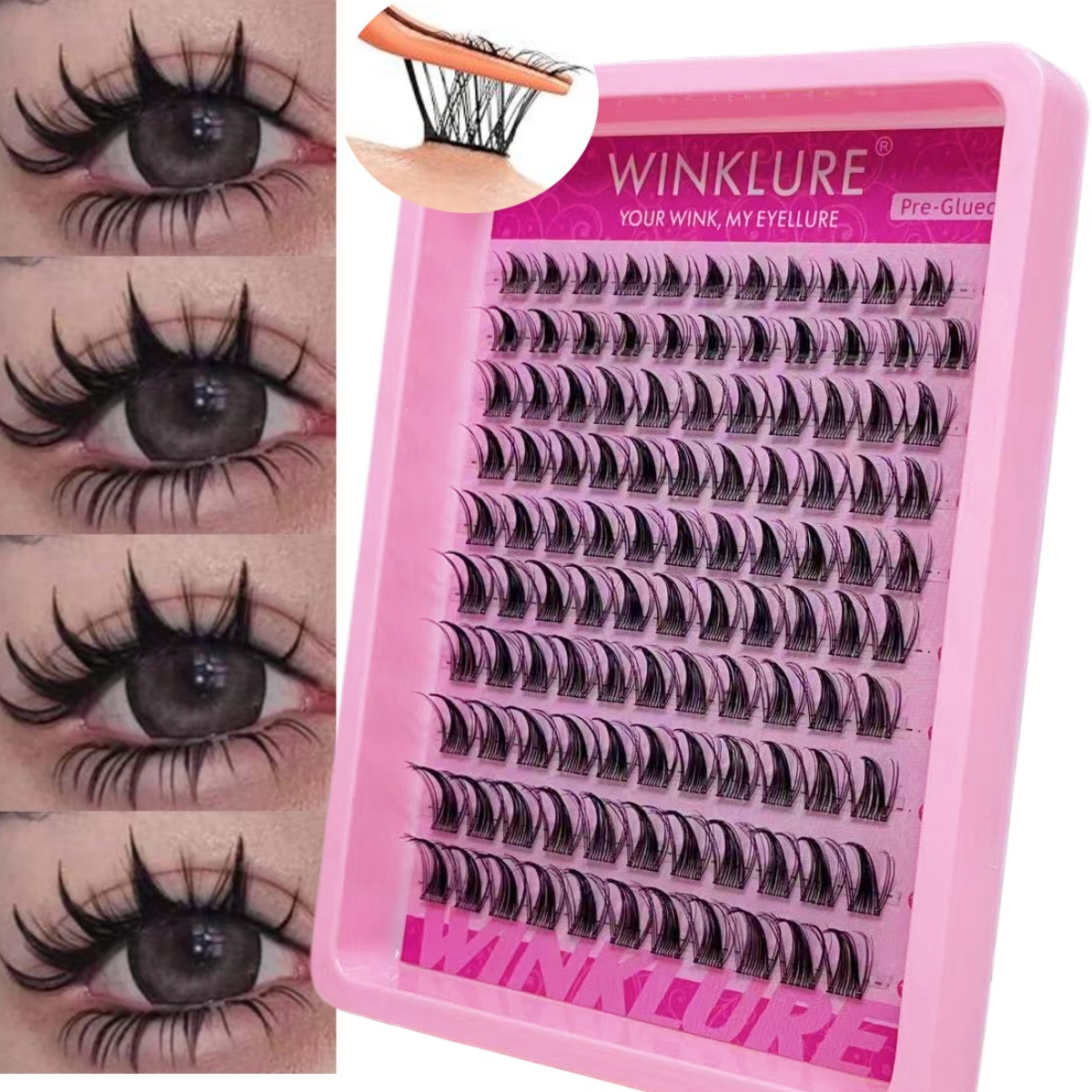 Накладные ресницы WINKLURE, са – обзор и цена Eyelash Extension Cat Eye